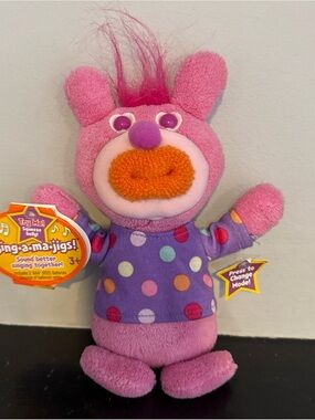 Fisher-Price Pink and Purple Polka-Dot Singing Plush